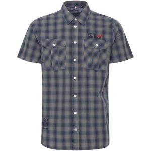 FQ1924 Overhemd 'Samir'  saffier / pastelgroen