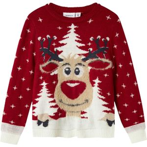 Gebreide Trui - Kerst - Regular Fit - Lange Mouwen - Ronde Hals