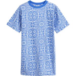 Next Jurk  royal blue/koningsblauw / wit