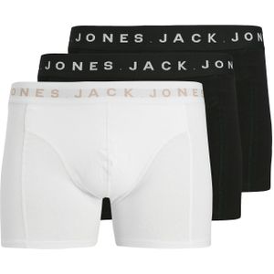 JACK & JONES Boxershorts 'JACBENNETT'  beige / zwart / wit