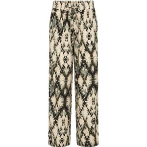 Soyaconcept Broek 'PONTIDA'  beige / lichtgroen / zwart