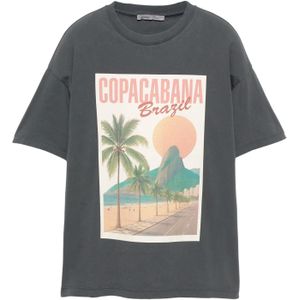 Pull&Bear Shirt  beige / antraciet / groen / oranje