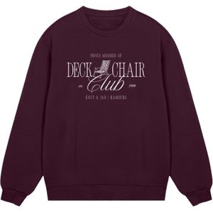 F4NT4STIC Sweatshirt 'Deck Chair Club Knut und Jan'  wijnrood / wit