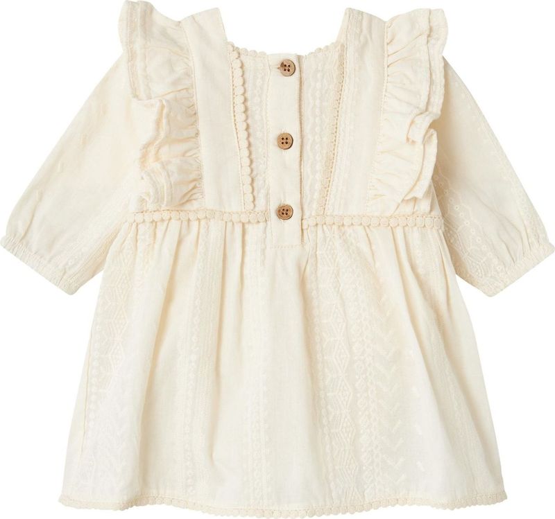 Romper - Jurkje - Lange Mouwen - Regular Fit - Geborduurd