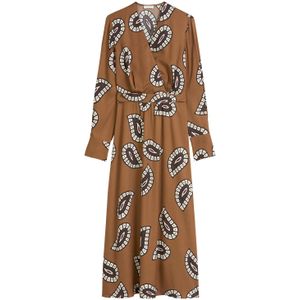Marc O'Polo Jurk  lichtbruin / donkerbruin / wit