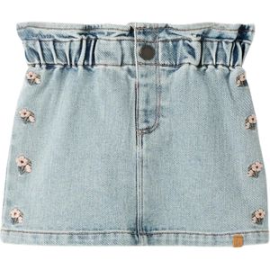 Denim Rok - Snow Wash - Spijkerrok - Met Achterzakken - Verstelbare Taille