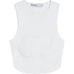 Bershka Gebreide top  offwhite