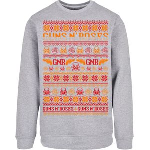 F4NT4STIC Sweatshirt 'Guns And Roses'  grijs / oranje / rood