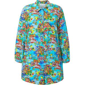 MIAMODA Blouse  blauw / aqua / lichtblauw / geel