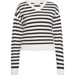 usha - Pullover - Gestreept - V-hals - Lange Mouwen