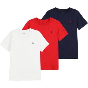 Polo Ralph Lauren - Shirt - Blauw Rood Wit - 3 Pack - Kwartmouw