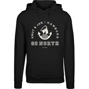 F4NT4STIC Sweatshirt 'Go North Logo'  zwart / wit