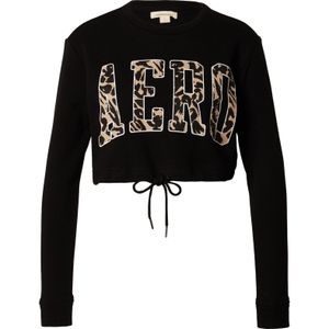 AÉROPOSTALE Sweatshirt  taupe / zwart / wit