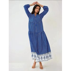 Hiccup Jurk  blauw / wit