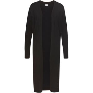 Cardigan - Zwart - Zacht Ribbreiwerk - Lange Mouwen - Ruimvallend