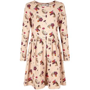 happy girls Jurk  beige / rood / zwart