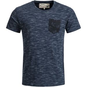INDICODE JEANS Shirt 'Blaine'  kobaltblauw / zwart