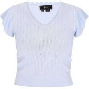 faina Top  lichtblauw