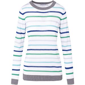 Quiosque Trui  ecru / donkerblauw / donkergrijs / jade groen