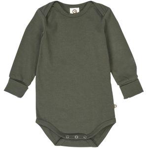 Müsli by GREEN COTTON Rompertje/body  donkergroen