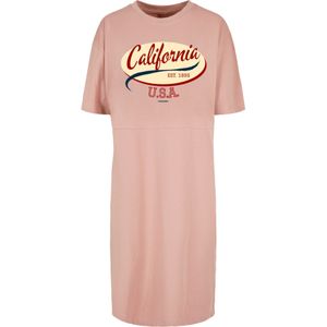 F4NT4STIC Jurk 'California'  geel / rosa / rood / zwart