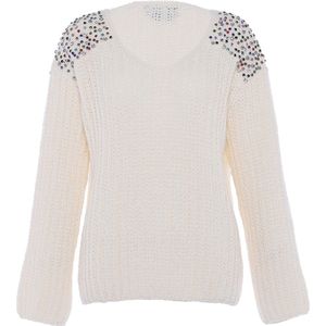 faina Trui  zilver / wolwit