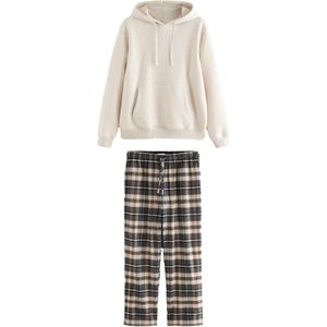 Next Pyjama lang  crème / donkerbruin / rookgrijs