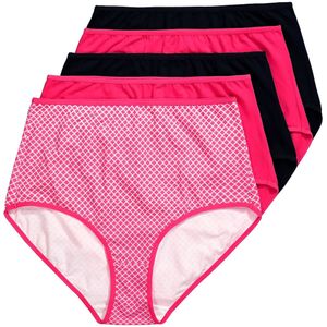 Ulla Popken Slip  magenta / zwart / wit