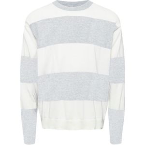 !Solid Trui 'Fedele'  lichtgrijs / grijs gemêleerd / wit