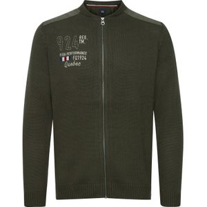 FQ1924 Gebreid vest 'Erland'  groen / gemengde kleuren