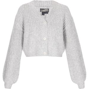 DreiMaster Vintage Gebreid vest  lichtgrijs