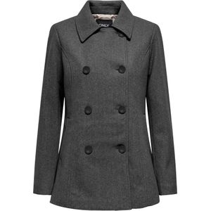 ONLY - Tussenmantel - Donkergrijs - Klassieke Mantel