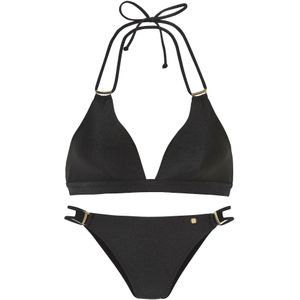 Look - Beugelbikini - Zwart - Licht Glanzend - Verwijderbare Softcups