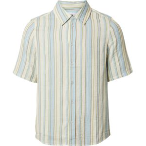 ABOUT YOU x Jaime Lorente Overhemd 'Carlos'  beige / sand / lichtblauw