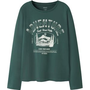 NAME IT Shirt 'NKMVUX'  groen / wit
