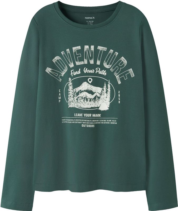 NAME IT Shirt 'NKMVUX'  groen / wit