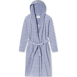 SCHIESSER Badjas kort ' Feather Terry '  grijs / wit