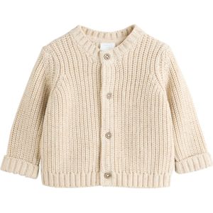 Next - Gebreid Vest - Beige - Normale Pasvorm - Lange Mouw