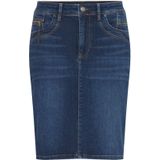 PULZ Jeans Rok 'Karolina'  blauw gemêleerd