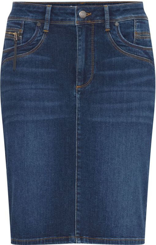 PULZ Jeans Rok 'Karolina'  blauw gemêleerd