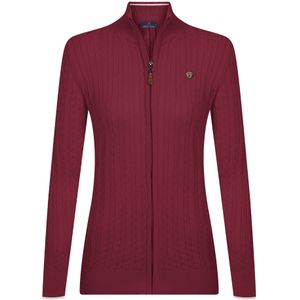 Jacey Quinn Gebreid vest  bruin / bordeaux