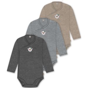 normani Rompertje/body  grijs / taupe / donkergrijs / smaragd / wit