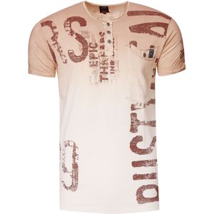 Rusty Neal - T-shirt - Gradiënt en Prints - Heren - Normale Pasvorm - 100% Katoen