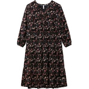 SHEEGO Blousejurk  bruin / rood / zwart / wit