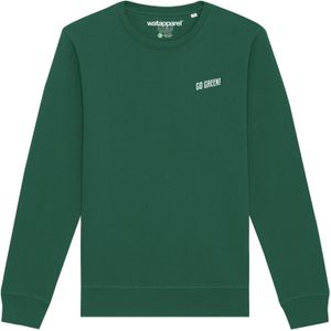 Watapparel Sweatshirt 'Go Green'  donkergroen / wit
