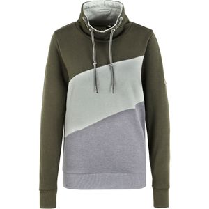 Oxmo Sweatshirt 'Agda'  stone grey / donkergrijs / olijfgroen
