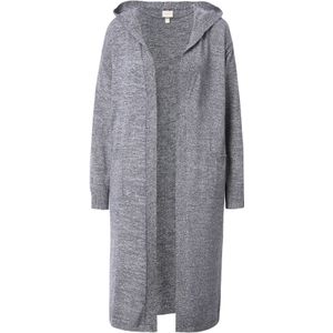 Ulla Popken Gebreid vest  grijs gemêleerd