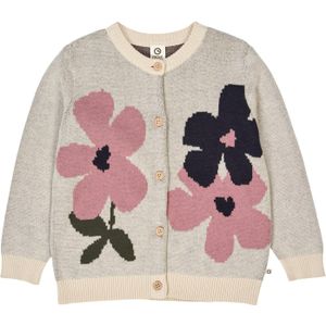 Müsli by GREEN COTTON Gebreid vest  crème / rosa / zwart