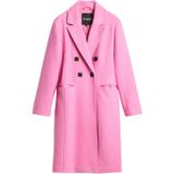 Jassen - Lange Gekruiste Jas - Multicolor - Met Knopen en Rits