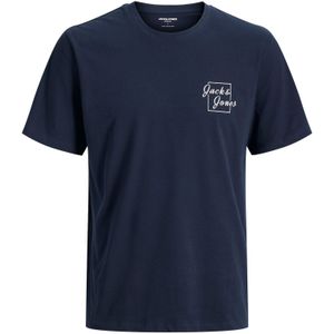 JACK & JONES Shirt  navy / wit